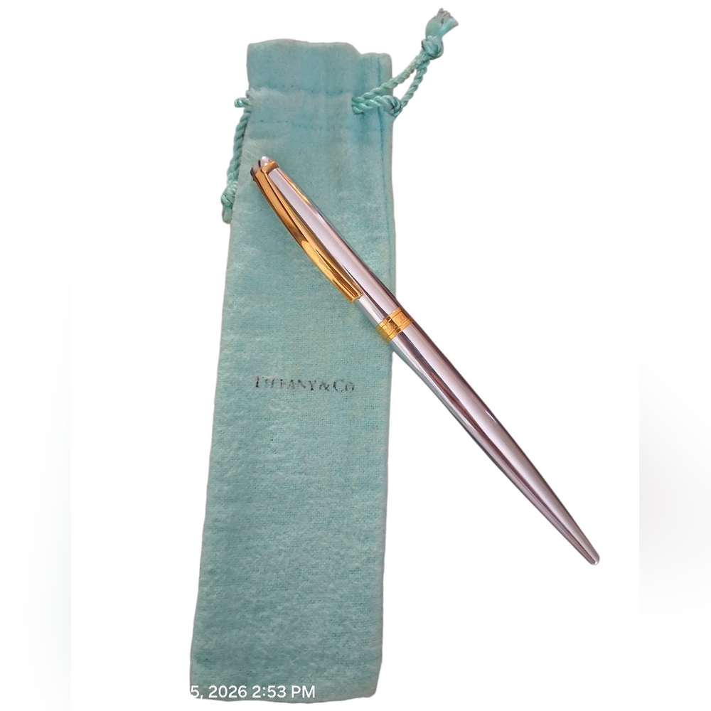 TIFFANY & CO TWO TONE T-CLIP BALLPOINT PEN